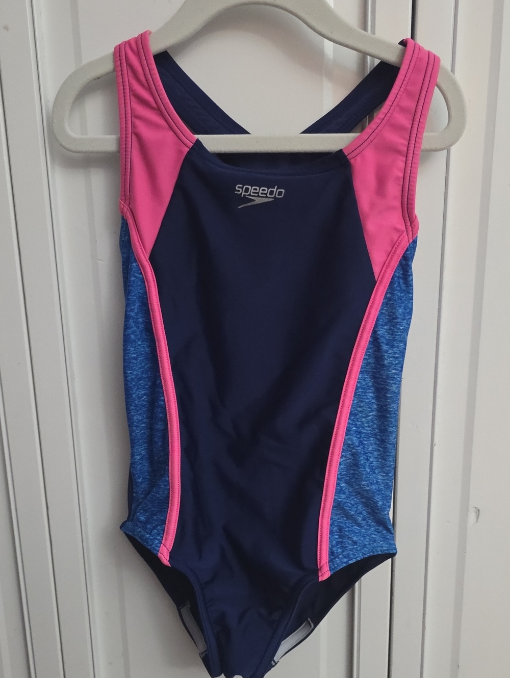 Speedo Navy, Pink and Blue Girls' One-Piece Swimsuit